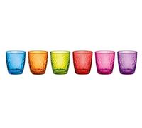 Barazzoni Set 6 Bicchieri Coriandoli, Colori Assortiti, Capacità 32cl