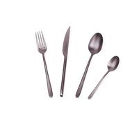 Barazzoni, Set di Posate da Tavola Malachite Titanio, Versione Satinata, Monoblocco in acciaio inox 18/10, per 6 persone, 24 pezzi: 6 forchette, 6 cucchiai, 6 coltelli, 6 cucchiaini da tè