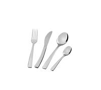 Barazzoni, Set di Posate da Tavola Modello Ambra, Monoblocco in acciaio inox 18/10, per 6 persone, 24 pezzi: 6 forchette, 6 cucchiai, 6 coltelli, 6 cucchiaini da tè, Lavabili in Lavastoviglie