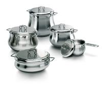 BARAZZONI Tummy Batteria Set di Pentole 10 Pezzi Acciaio Inox Made in Italy