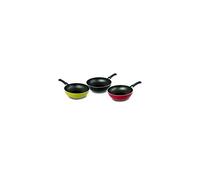 Barazzoni Wok 1 Manico Lungo Cm. 20 - 3 Colori I Piccinini - Padella per Saltare e Friggere - Diametro: 20 cm, Altezza: 6.6 cm - Antiaderente - Lavabile in Lavastoviglie