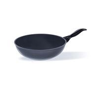 Barazzoni, Wok con rivestimento in Ceramica, Alluminio, ø28cm, Manico Ergonomico, Adatta anche per Induzione, NO PFAS, Made in Italy