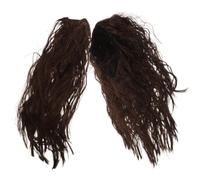 Barba e Parrucca Bibliche Marroni Ricce per Costume da Gesù | Materiale Sintetico Leggero, Rete Invisibile Regolabile, per Adulti, Feste in Costume, Catechesi