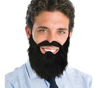 Barba finta, accessorio per costumi, per il viso realistico, per barbe leggere riutilizzabili per Halloween Cosplay Teatro recitazione ed eventi divertenti