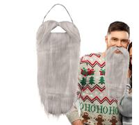 Barba finta - Baffi realistici con barba finta per uomo | Oggetti di scena per feste in costume per Natale, Halloween, giochi di ruolo, spettacoli teatrali