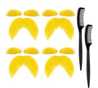 Barba Finta Sopracciglia Set 4 Pezzi Baffi per Incollare Baffi Finti Sopracciglia Colla Barbe Autoadesive per Adulti Costume Cosplay Accessori per Feste Halloween