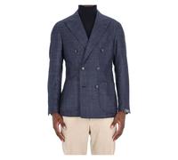 Barba - Giacca blu su misura Prince of Wales - - Jackets - Uomo - Blu - M