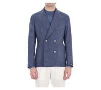 Barba, ,Jackets ,Uomo ,Blu ,M Giacca Doppiopetto Denim Easywear Cotone-Lana