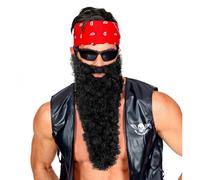 Barba Lunga Riccia con Baffi Nera, Adulto