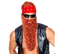 Barba Lunga Riccia con Baffi Rossa, Adulto