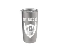 Barba Piena "My Face is Well Hung" Bicchiere termico in acciaio inox doppia parete