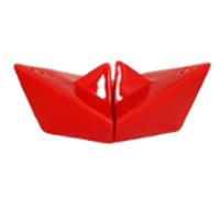 BARBACADO Sale e pepe barca, saliera pepiera a forma di barca, sale e pepe con bordo di mare, sale e pepe, rosso, 12,5x7x5cm