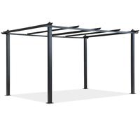 Barbados 3 x 3 m antracite Garden Point pergola in metallo per patio