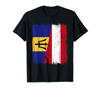 Barbados Austria Mezza Bandiera Barbados Austria Patrimonio Austriaco Maglietta