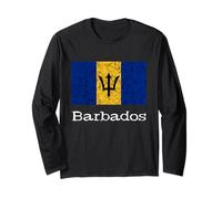 Barbados Bandiera Estate Caraibi Viaggi Barbados Maglia a Manica