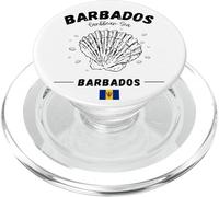 Barbados Caraibi Mare Shell Bandiera Isola Vongole PopSockets PopGrip per MagSafe
