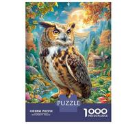 Barbagianni Puzzle 1000 Pezzi, Jigsaw Puzzle Per Adulti E Ragazzi Dai 14 Anni in Su, Giochi StimolFormicai Per Tutta La Famiglia 38x26cm/1000pcs