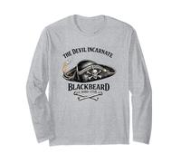 Barbanera Il Diavolo Incarnato Teschio Pirata Ossa Incarnate Maglia a Manica