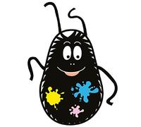 Barbapapa BA612G - Grembiule facile da pulire, colore: Nero