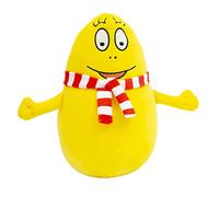 Barbapapa- Barpapapà-Peluche Giallo Modello Barbazoo Morbidoso E Soffice con Sciarpina Annodata al Collo A Righe Bianca E Rossa, BAP43300