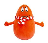 Barbapapa- Barpapapà-Peluche Rosso Modello Barbaforte Morbidoso E Soffice con Sciarpina Annodata al Collo A Righe Bianca E Rossa, BAP43100