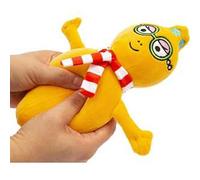 Barbapapa- Barpapapà-Peluche Arancione Modello Borbottina Morbidoso E Soffice con Sciarpina Annodata al Collo A Righe Bianca E Rossa, BAP43500