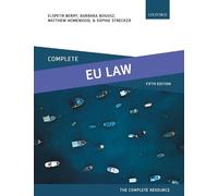 Barbara Bogusz Matthew Homewood Elspeth Berry Sophie Complete EU Law (Tascabile)