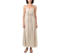 Barbara Bui - Maxi Abito Plissettato con Dettagli Macramè - - Dresses - Donna - Beige - S