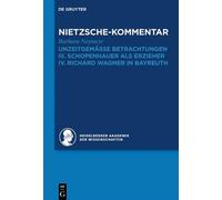 Barbara Neymeyr Kommentar zu Nietzsches "Unzeitgemässen Betra (Copertina rigida)