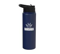 Barbara Queen Crown - Nome personalizzato Compleanno #1 Vincitore Stainless Steel Insulated Water Bottle
