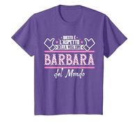 Barbara | Questo è L'aspetto della Megliore del Mondo Maglietta, Bambini, Viola mélange, 4 Anni