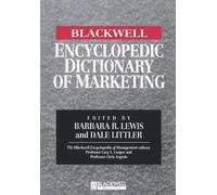 Barbara R. Lewis The Blackwell Encyclopedic Dictionary of Marketing (Tascabile)
