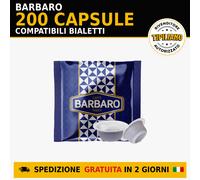 Barbaro Bialetti BLU CREMOSA 200 capsule caffè originali