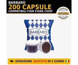 Barbaro Fior Fiore Coop Blu Cremosa 200 capsule caffè