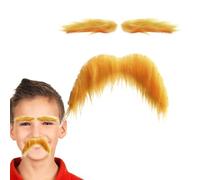 Barbe de fête - fausse moustache comique, moustache en fibre sintetiche | Poil de visage artificiel cosplay, drôle d'Halloween, fausse moustache, sourcils, fausse barbe, accessori de fantaisie, cost