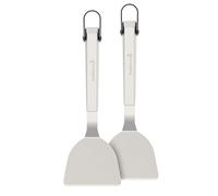 Barbecook 2 spatole plancha, spatole per cuocere alla piastra, spatola da cucina, accessori per barbecue, acciaio inox, 33cm