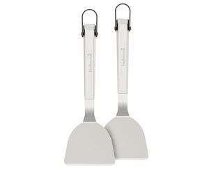 Barbecook 2 spatole plancha, spatole per cuocere alla piastra, spatola da cucina, accessori per barbecue, acciaio inox, 33cm