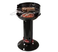 Barbecook Loewy 40 Barbecue a carbone con protezione antivento, barbecue rotondo con QuickStart e QuickStop, regolabile in 3 posizioni, nero, griglia di Ø 40 cm