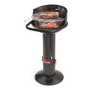 Barbecook Loewy 45 Barbecue a carbone con protezione antivento, barbecue rotondo con QuickStart e QuickStop, regolabile in 3 posizioni, nero, griglia di Ø 43 cm