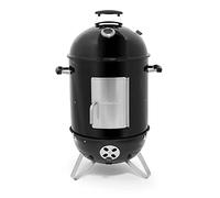 Barbecook Oskar M 3-in-1 smoker, affumicatore, barbecue e braciere per affumicatura a caldo e a freddo, smalto nero, griglia 44cm, 61X54X112cm