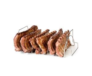 Barbecook Supporto per Costine Barbecue in Acciaio Inox, Supporto grigla per Barbecue, 34,5x20x15cm