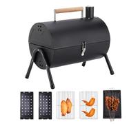 Barbecue a barile a carbone, antiscivolo, antiaderente, ventilato