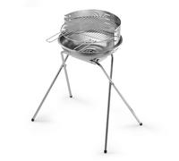 Barbecue a Carbone 480 Pro Inox Ompagrill Griglia di Cottura Ø44 cm Gambe a