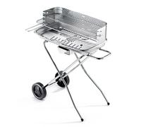 Barbecue a Carbone 60-40/rc pro Ompagrill Griglia 60x36 cm Struttura con Ruote