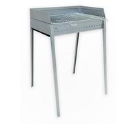 Barbecue Inox Stromboli a carbone piedi smontabili con griglia 60 cm x 40 cm