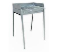 Barbecue Inox Stromboli a carbone piedi smontabili con griglia 60 cm x 40 cm