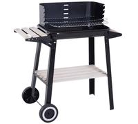 Barbecue a Carbone Carbonella Picnic Altezza Regolabile Nero 87x45x83 cm