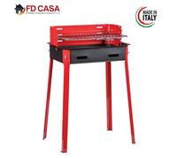 BARBECUE A CARBONE CM.30 X 45 H.85 BARBECUE CARBONELLA GRIGLIA ACCIAIO CROMATO
