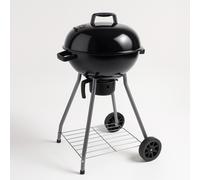 Barbecue a Carbone con Ruote BBQ Rotondo in Acciaio con Valvola di Ventilazione