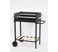 Barbecue a Carbone Domingo 82,5x46x89 cm con Griglia in Acciaio Inox e